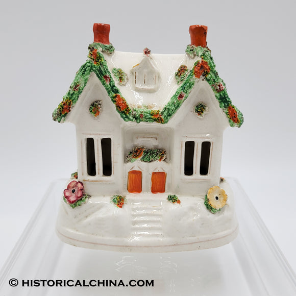 Staffodshire Cottage Hand Made & Bocage Decorated in 1830s LAM-48