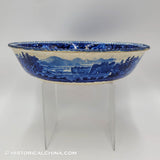 Table Rock Niagara Beaded Rim Bowl Historical Blue Staffordshire Seashell Border ZAM-24