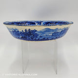Table Rock Niagara Beaded Rim Bowl Historical Blue Staffordshire Seashell Border ZAM-24