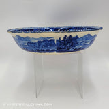 Table Rock Niagara Beaded Rim Bowl Historical Blue Staffordshire Seashell Border ZAM-24