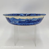 Table Rock Niagara Beaded Rim Bowl Historical Blue Staffordshire Seashell Border ZAM-24