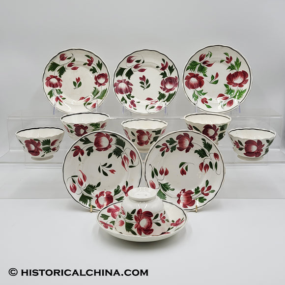 Set of 6 GORGEOUS Scalloped Rim Cups & Saucers 