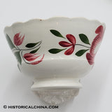 Set of 6 GORGEOUS Scalloped Rim Cups & Saucers "Early Adams Rose" Circa 1825 LAM-54