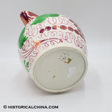 Hand Decorated English 19th Century Ceramic Grape Vine Motif Pink Luster Pitcher LAM-56