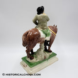 Staffordshire Ralph Wood Figure Mounted Hubibras Horse Rider Circa 1790 LAM-110