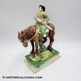 Staffordshire Ralph Wood Figure Mounted Hubibras Horse Rider Circa 1790 LAM-110