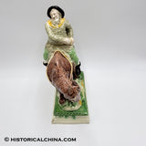 Staffordshire Ralph Wood Figure Mounted Hubibras Horse Rider Circa 1790 LAM-110
