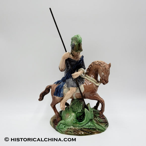 Staffordshire Saint George The Dragon Large Figure By Ralph Wood Ca. 1790’s LAM-109