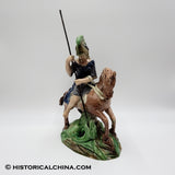 Staffordshire Saint George The Dragon Large Figure By Ralph Wood Ca. 1790’s LAM-109