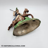 Staffordshire Saint George The Dragon Large Figure By Ralph Wood Ca. 1790’s LAM-109
