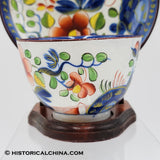 Guady Dutch "Single Rose" Hand Painted Cup & Saucer from 1820 LAM-58