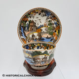 Pagoda Salopian Cup & Saucer Hand Painted Staffordshire China LAM-60