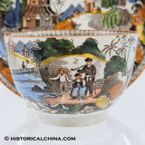 Pagoda Salopian Cup & Saucer Hand Painted Staffordshire China LAM-60