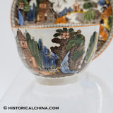Pagoda Salopian Cup & Saucer Hand Painted Staffordshire China LAM-60