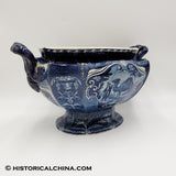 Blue Transfer Staffordshire "Quadrepeds" Camel Soup Tureen LAM-61