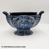 Blue Transfer Staffordshire "Quadrepeds" Camel Soup Tureen LAM-61