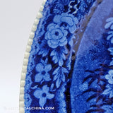 Lafayette at Washington's Tomb Beaded Rim Bowl Historical Blue Staffordshire ZAM-14