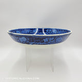 Lafayette at Washington's Tomb Beaded Rim Bowl Historical Blue Staffordshire ZAM-14