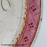 200 YEARS OLD Beautiful Hand Painted Staffordshire "Queens Rose" Dessert Plate LAM-70