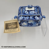 Quadrepeds Tibetan Musket Deer Sugar Bowl Ceramic Staffordshire Transferware LAM-73
