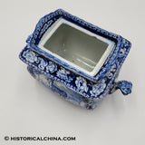 Quadrepeds Tibetan Musket Deer Sugar Bowl Ceramic Staffordshire Transferware LAM-73