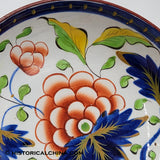 Pair of Antique Ceramic "Grape Cluster" Pattern Gaudy Dutch Cups & Saucers Circa 1825 LAM-78
