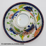 Pair of Antique Ceramic "Grape Cluster" Pattern Gaudy Dutch Cups & Saucers Circa 1825 LAM-78