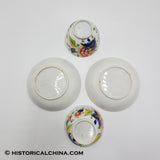 Pair of Antique Ceramic "Grape Cluster" Pattern Gaudy Dutch Cups & Saucers Circa 1825 LAM-78