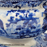 RARE "Quadrepeds" by Woods Ceramic Gravy Tureen Staffordshire Transferware Circa 1820 LAM-72