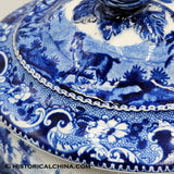 RARE "Quadrepeds" by Woods Ceramic Gravy Tureen Staffordshire Transferware Circa 1820 LAM-72