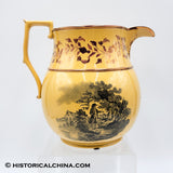 EXTREMELY RARE "Lake George New York" American View Staffordshire Pitcher LAM-90