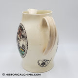 Circa 1790 U.S. Eagle & Shield Patriot Militia Polychromed Liverpool Creamware Pitcher LAM-80