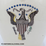 Circa 1790 U.S. Eagle & Shield Patriot Militia Polychromed Liverpool Creamware Pitcher LAM-80