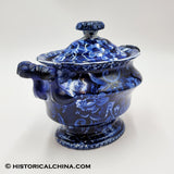 Peace & Plenty Shield Tureen Historical Blue Staffordshire ZAM-577
