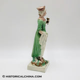 RARE Circa 1760 Staffordshire Figure Beautiful Shepherdess w/ Her Sheep Holding Wildflowers Ralph Wood LAM-89