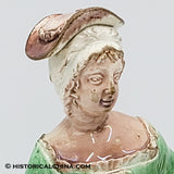RARE Circa 1760 Staffordshire Figure Beautiful Shepherdess w/ Her Sheep Holding Wildflowers Ralph Wood LAM-89