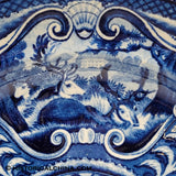 Antique Ceramic Plate "Quadreped Lion" by Hall Blue Transferware Staffordshire Circa 1825 LAM-82