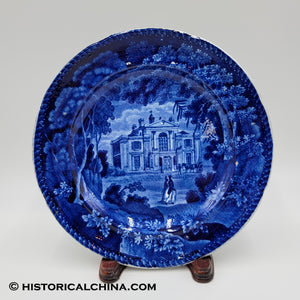 8 3/4" Villa in Regents Park London Plate Blue Staffordshire LAM-98