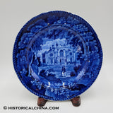 8 3/4" Villa in Regents Park London Plate Blue Staffordshire LAM-98