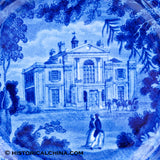 8 3/4" Villa in Regents Park London Plate Blue Staffordshire LAM-98