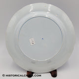 1830 Kids Riding Cow City 10" Dinner Plate Blue Staffordshire LAM-99