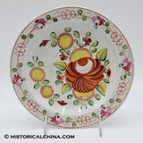 8 1/4" Kings Rose Plate Staffordshire Pearlware LAM-94