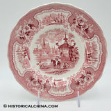 Palestine Soup Plate Red Transfer Staffordshire LAM-96