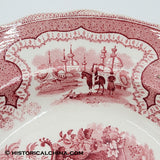 Palestine Soup Plate Red Transfer Staffordshire LAM-96