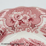 Palestine Soup Plate Red Transfer Staffordshire LAM-96