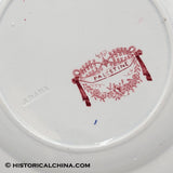 Palestine Soup Plate Red Transfer Staffordshire LAM-96