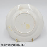 Staffordshire Child's Plate 3 Children in Boat Gazelles around Rim Mulberry Transfer LAM-88