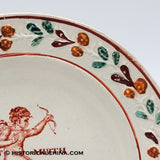 200 Year Old Staffordshire Children's Plate Innocent Mirth Angel Anchor Ca. 1820 LAM-85
