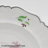 Staffordshire Children's Plate Purple Transfer Pretending To Ride Horse LAM-87