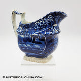 Landing of Lafayette Creamer Scalloped Rim Historical Blue Staffordshire ZAM-69
